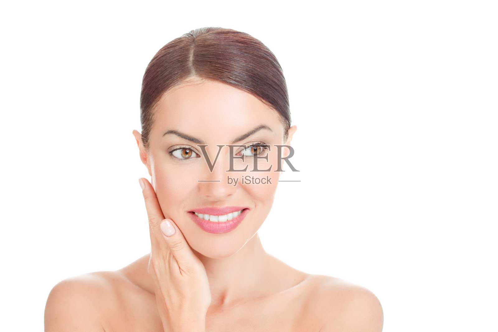 拥有无瑕肌肤的自然美照片摄影图片