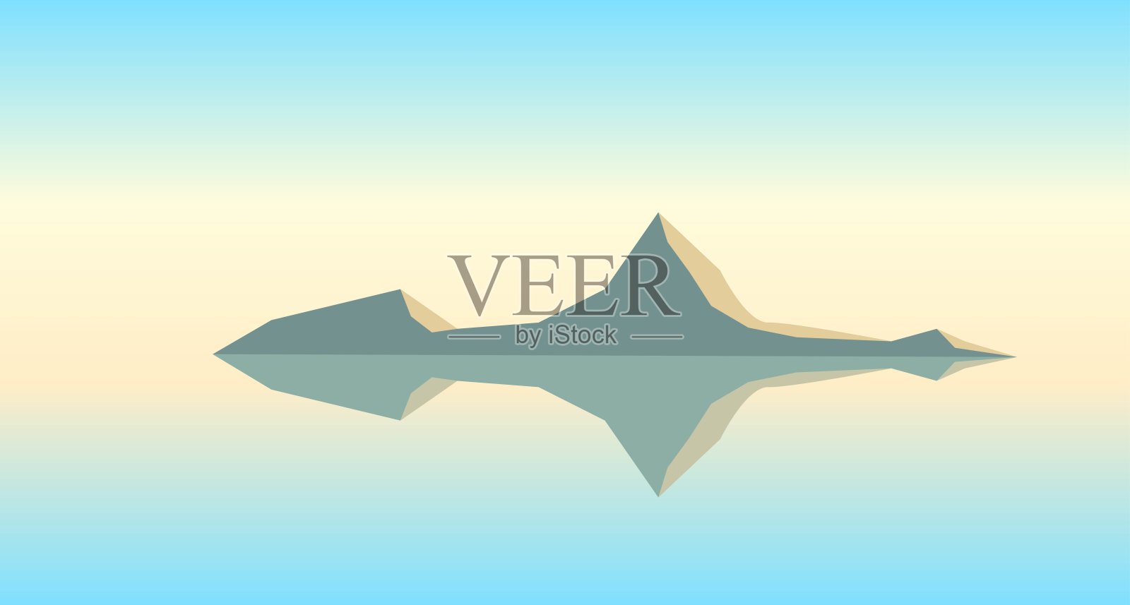 景观与海洋和悬崖。矢量插图。插画图片素材