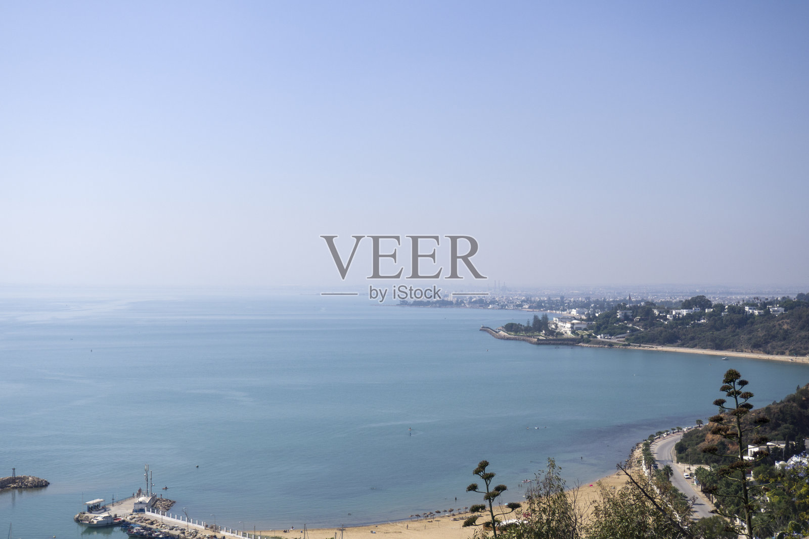 西迪·布说，突尼斯——阳光下的美景照片摄影图片