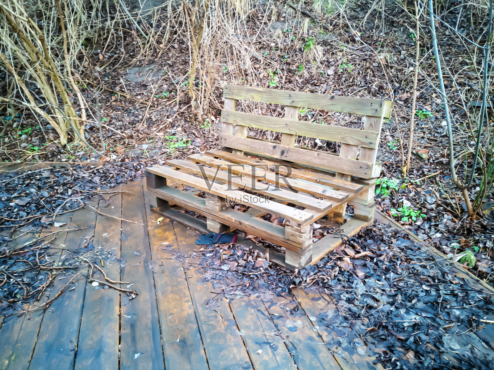 板凳上。木托盘照片摄影图片