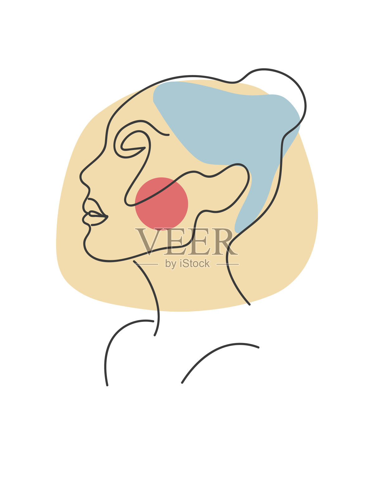 白色背景上的美丽印花插画图片素材