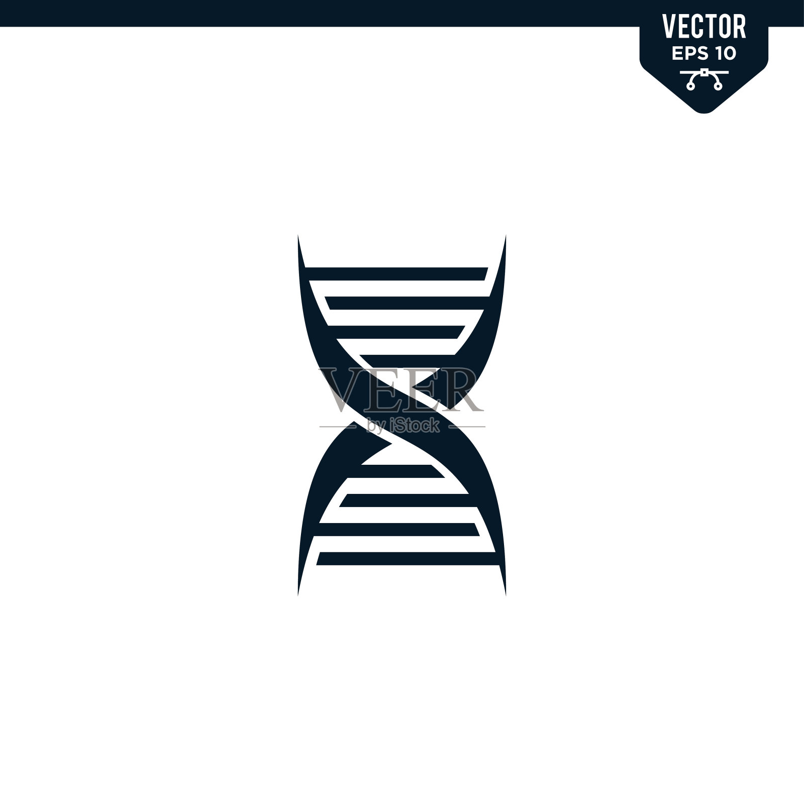 DNA图标收集，字形风格插画图片素材