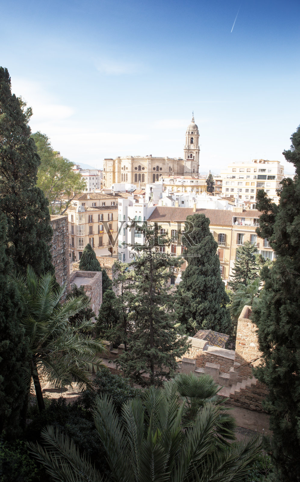 马拉加的城市景观照片摄影图片