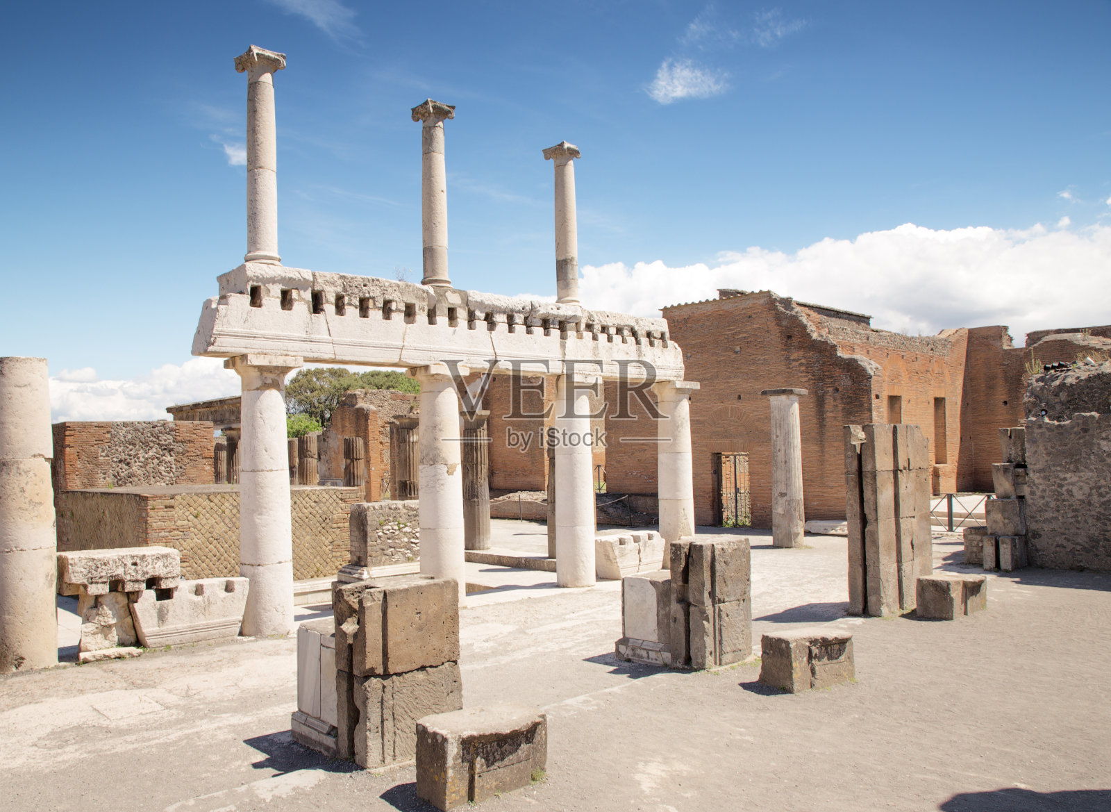 出土的庞贝古城照片摄影图片