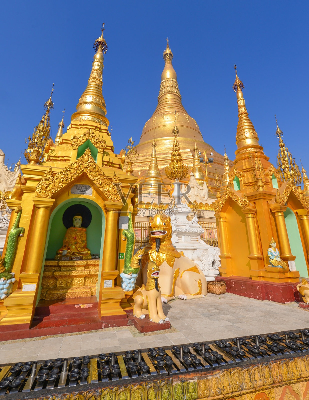 仰光著名缅甸大金塔景观照片摄影图片