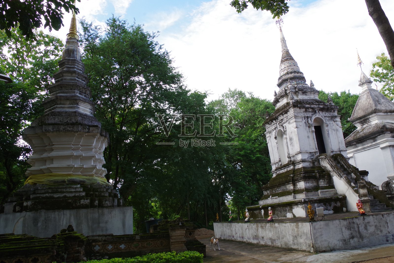 泰国清迈的佛教寺庙照片摄影图片