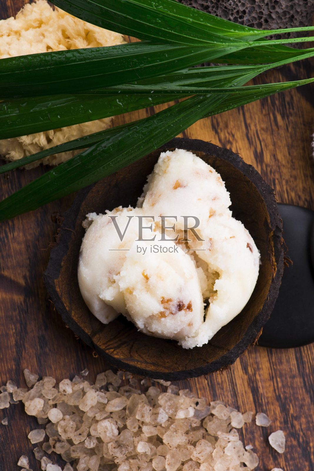 身体磨砂海盐自制美容水疗护理照片摄影图片