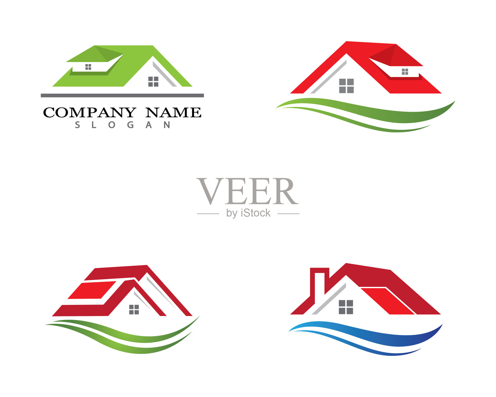 房子的标志说明插画图片素材