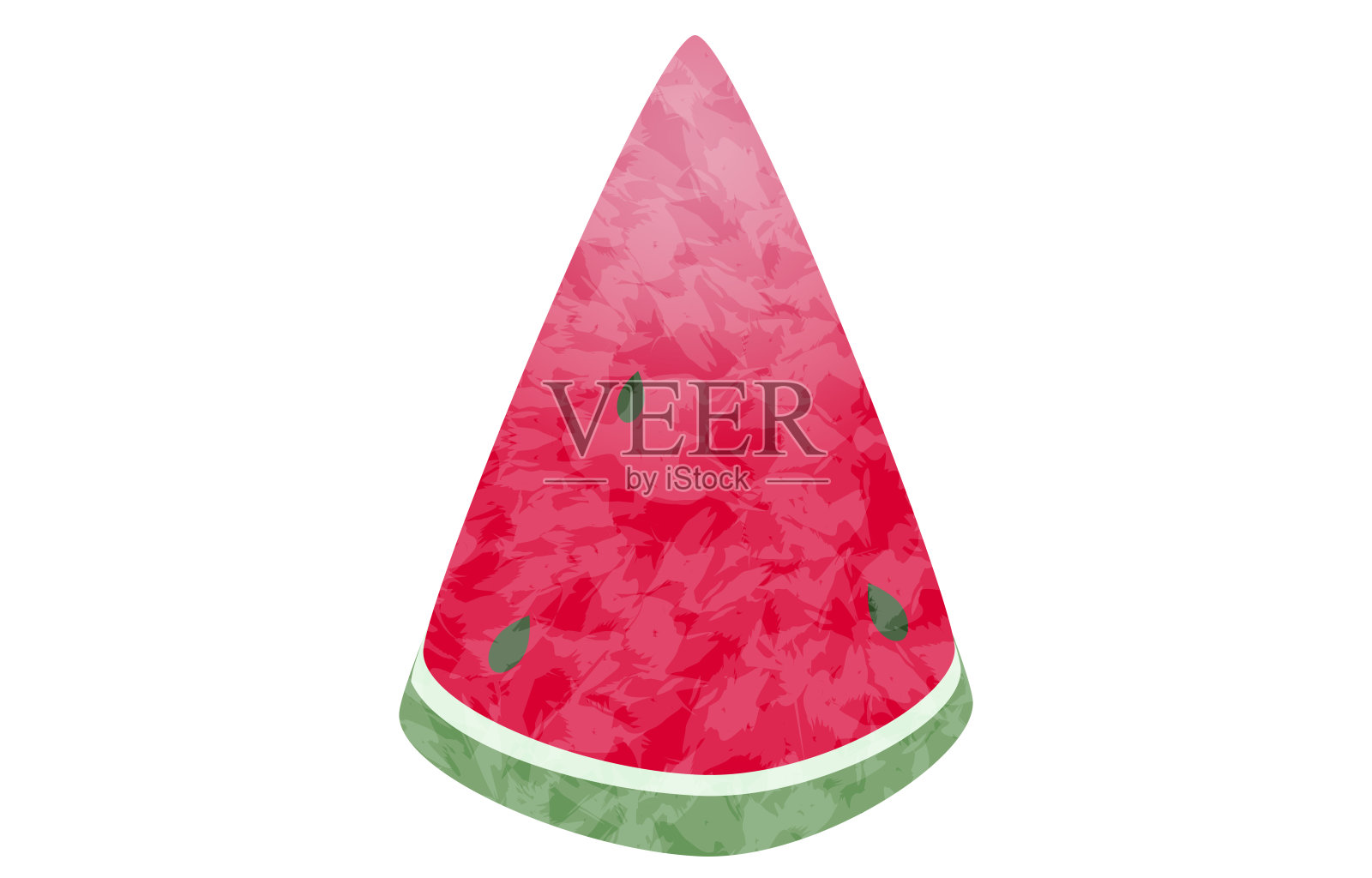 西瓜:小切，透明水彩风格设计元素图片