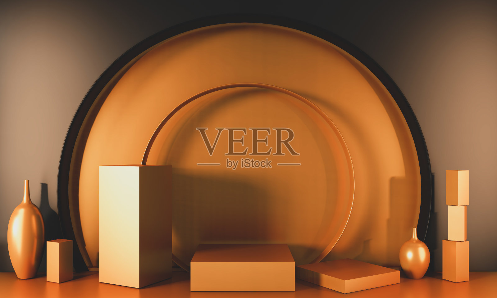 讲台-基座为传统的日本产品编辑。3 d rednering照片摄影图片