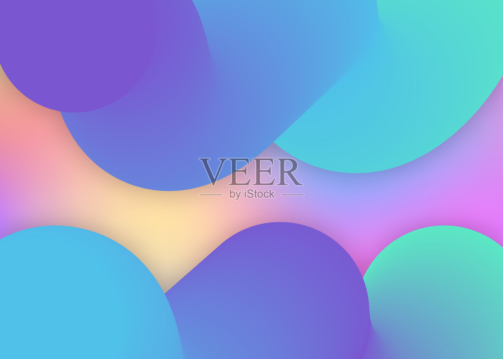 具有流体形状和元素的流体动态背景。插画图片素材