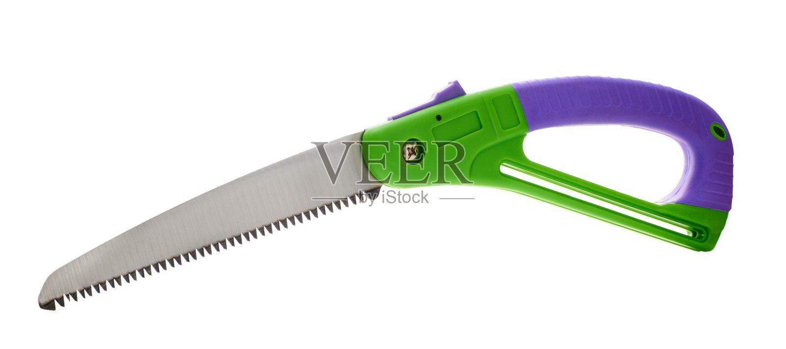 带剪切路径的花园工具锯照片摄影图片