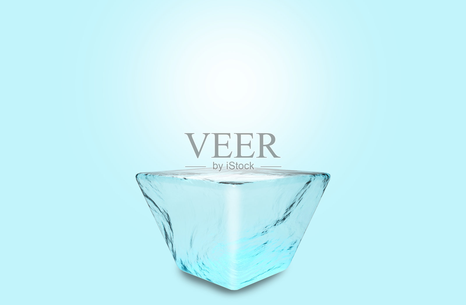 蓝色背景上的冰块照片摄影图片