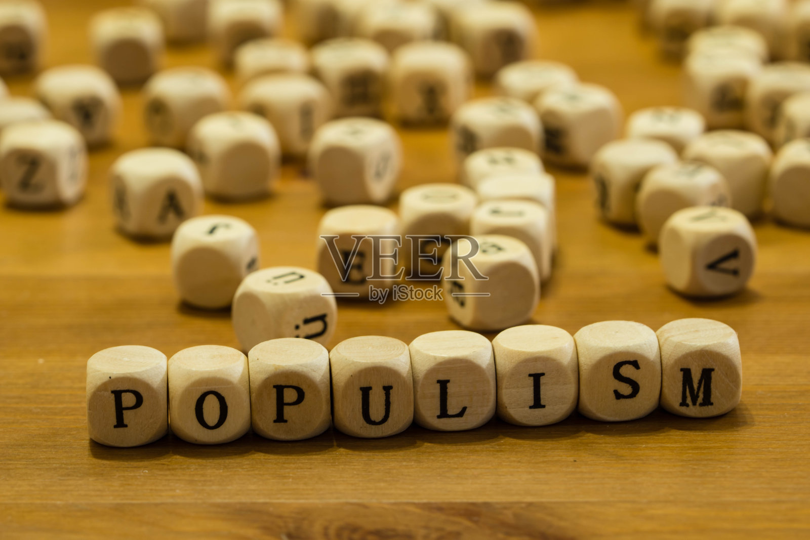 木字母，民粹主义，宏观照片摄影图片