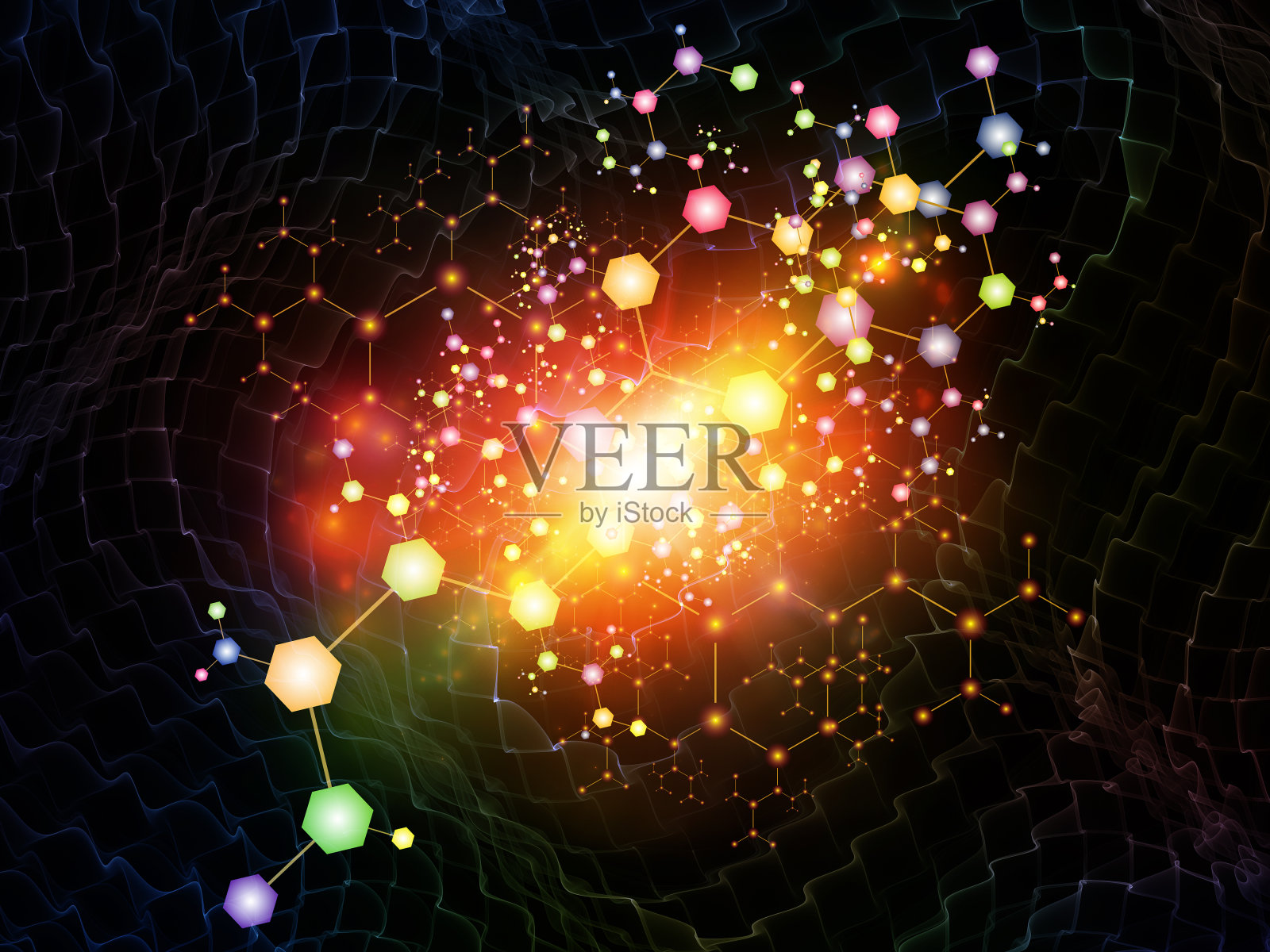 分子的力量插画图片素材