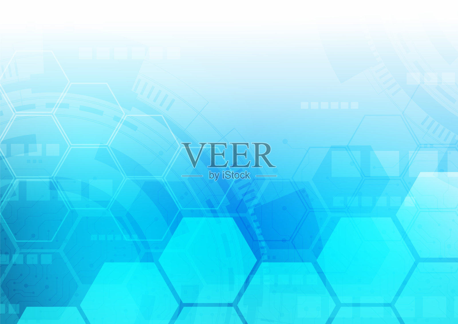 六边形的技术背景插画图片素材