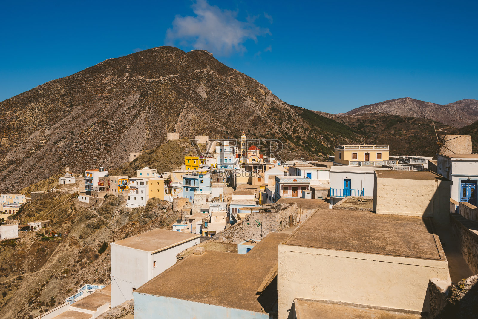 喀帕苏斯岛奥林波斯村照片摄影图片