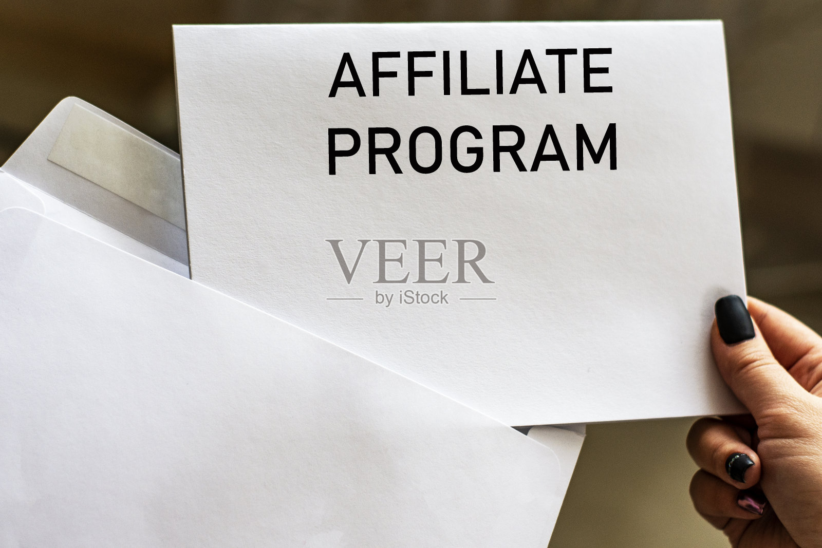 联属节目字写在信从信封照片摄影图片