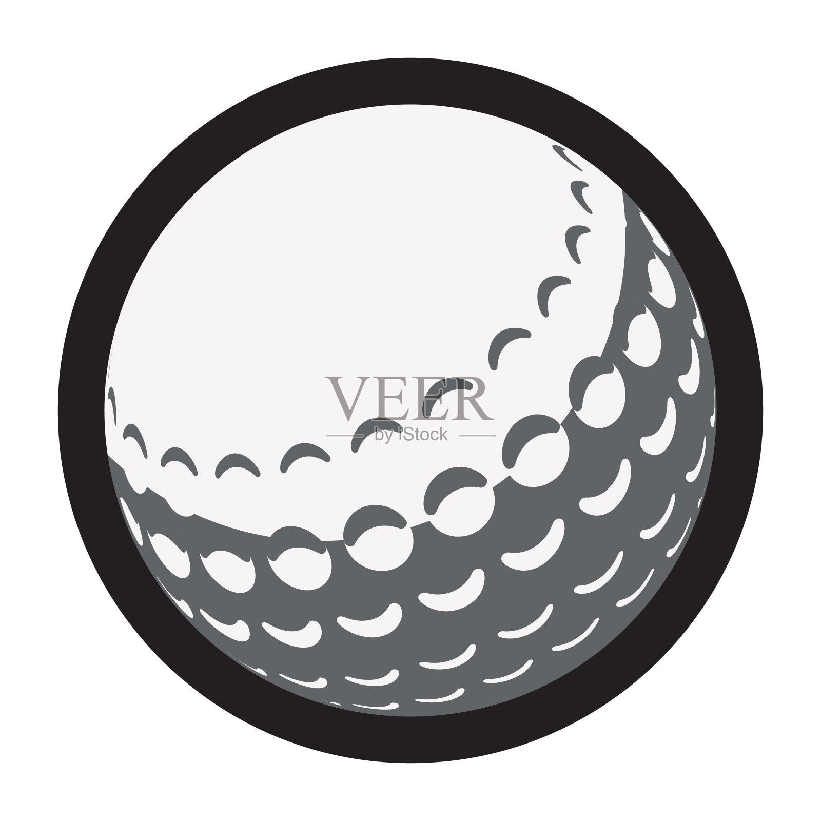 矢量插图与时尚的高尔夫球插画图片素材