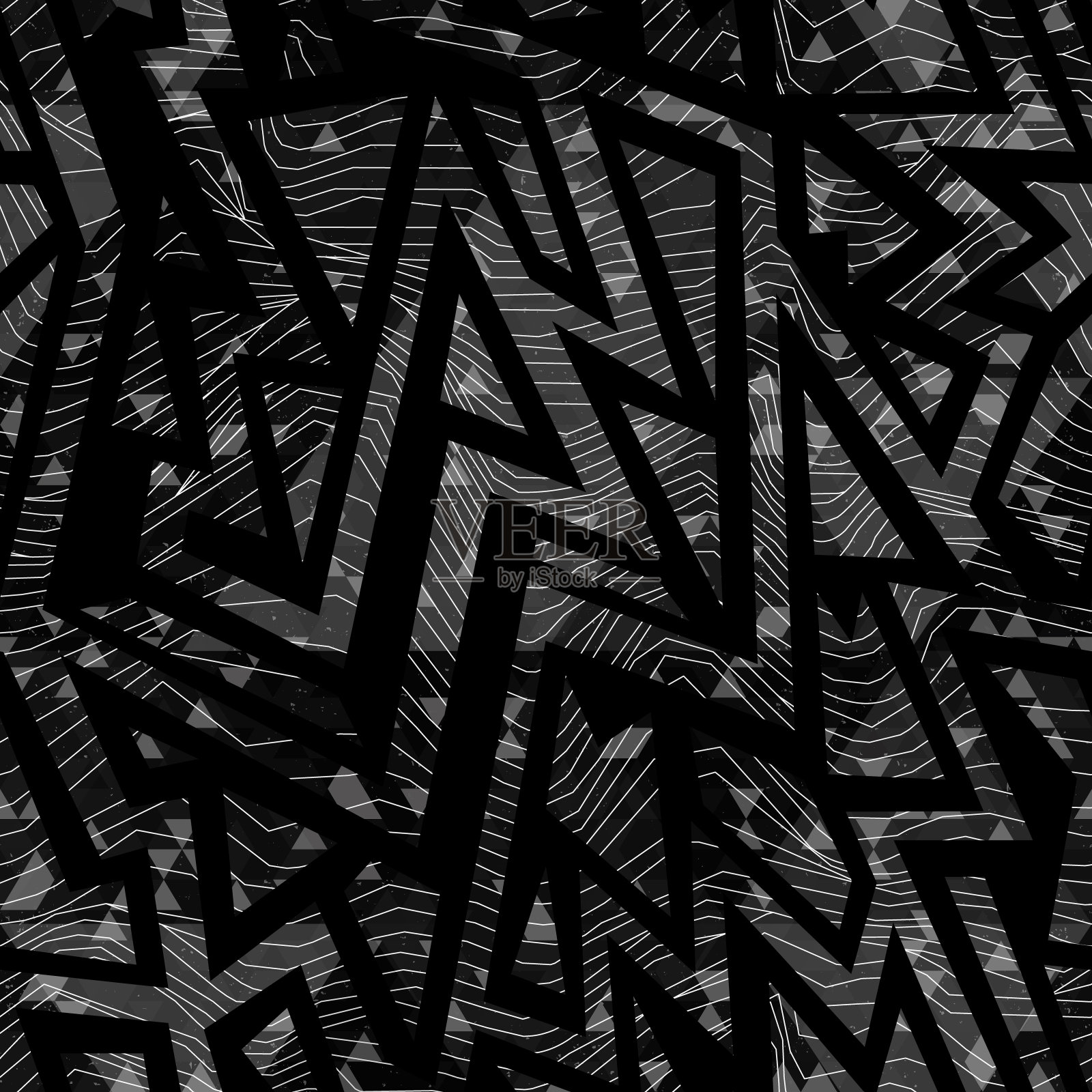 单色部落几何图案插画图片素材