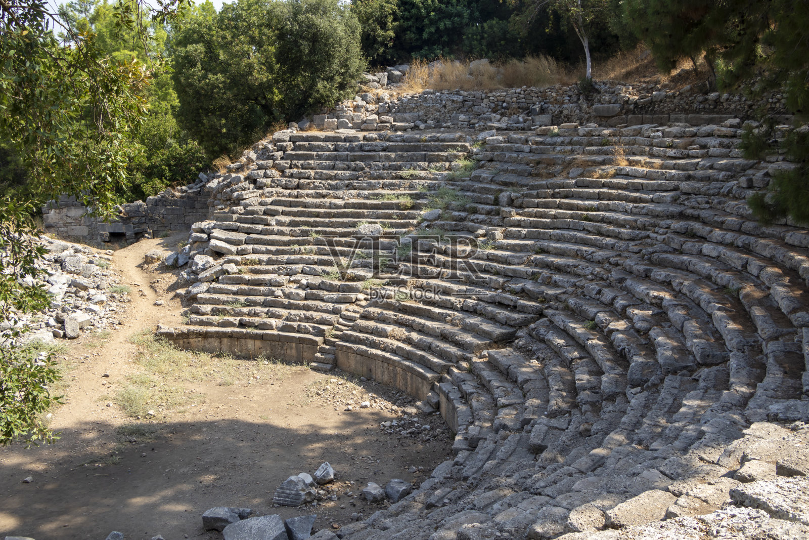 土耳其安塔利亚泰基罗瓦古罗马圆形剧场遗址照片摄影图片