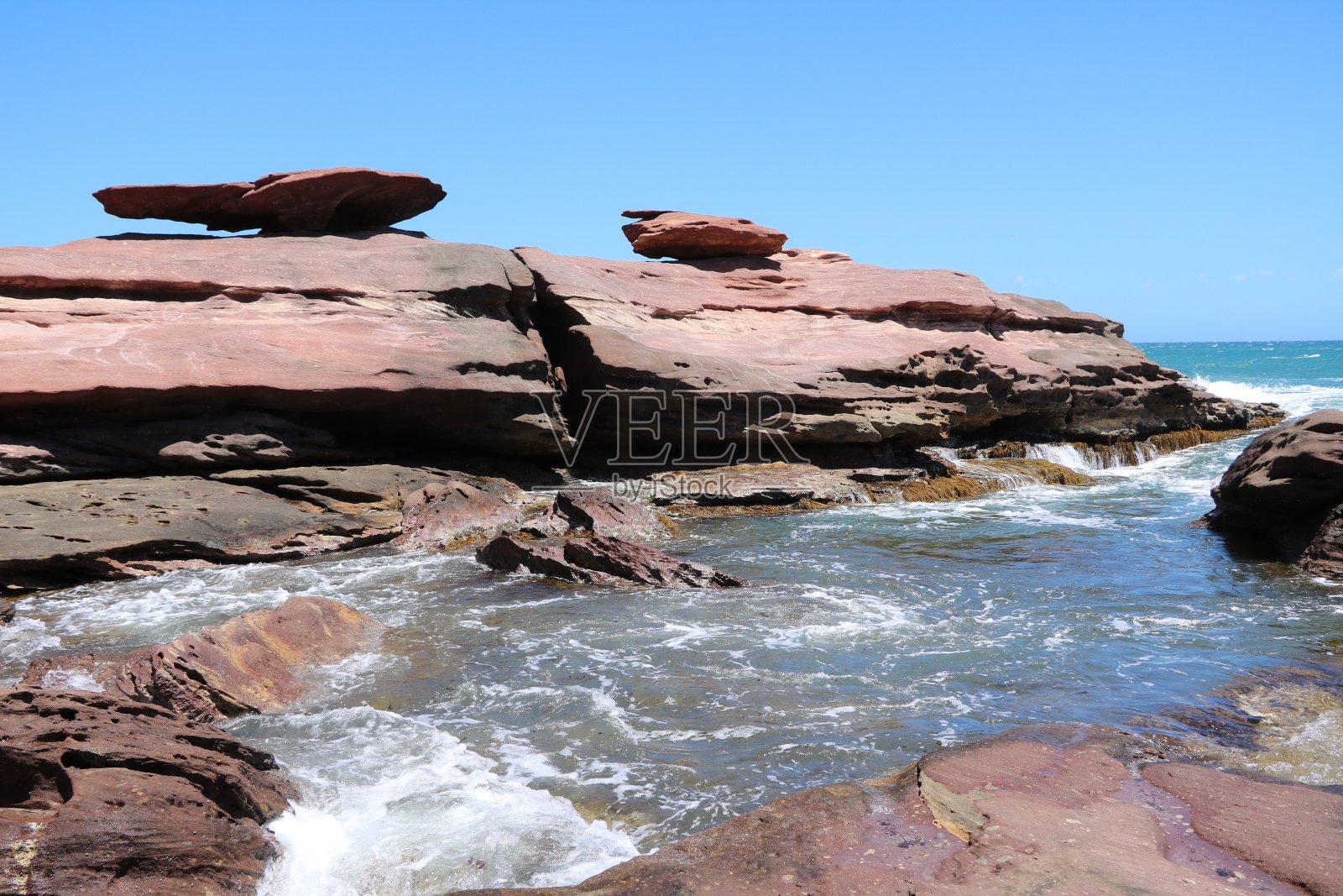 澳大利亚西部Kalbarri国家公园的蘑菇岩照片摄影图片