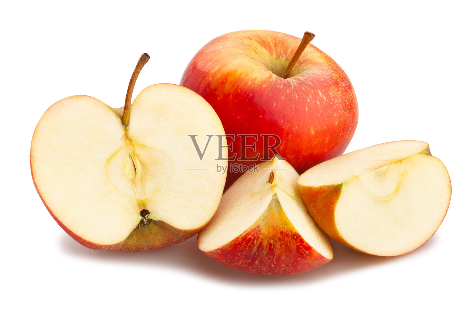 红色的黄色的苹果照片摄影图片