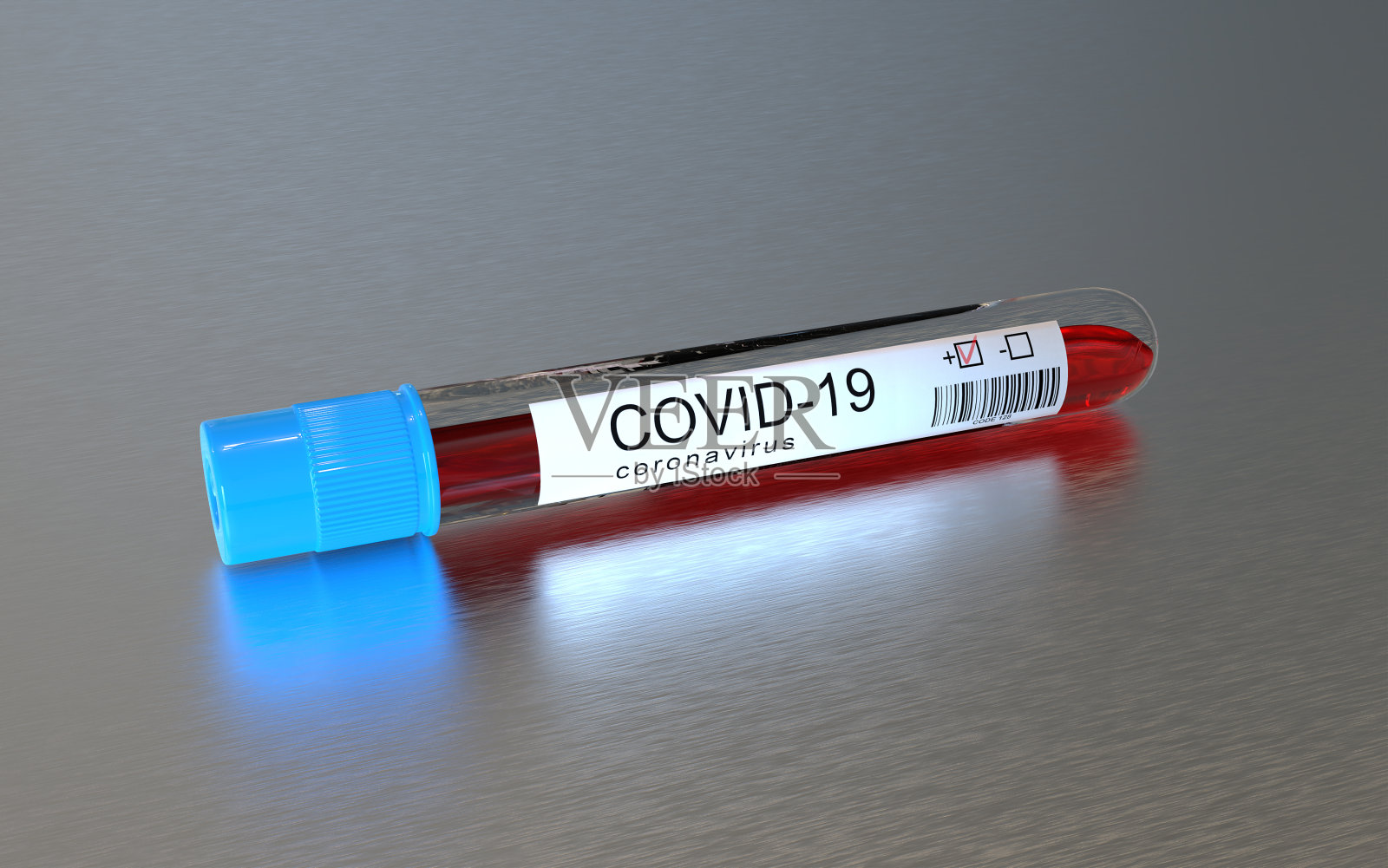 用于病毒COVID-19血液测试的血液真空试管照片摄影图片