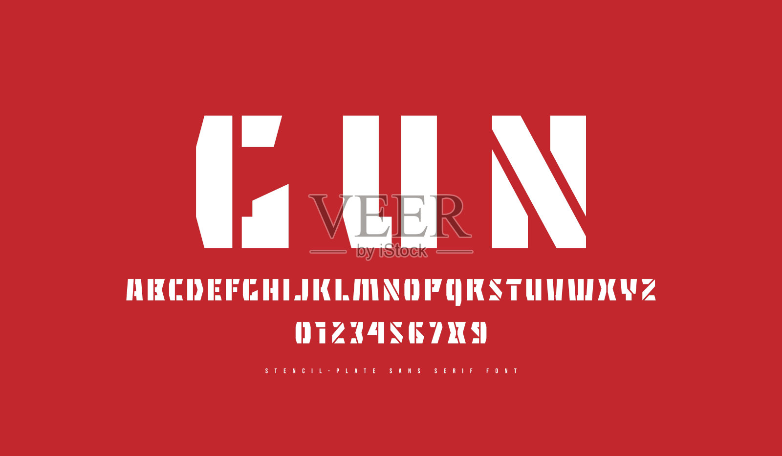 模板无衬线字体插画图片素材