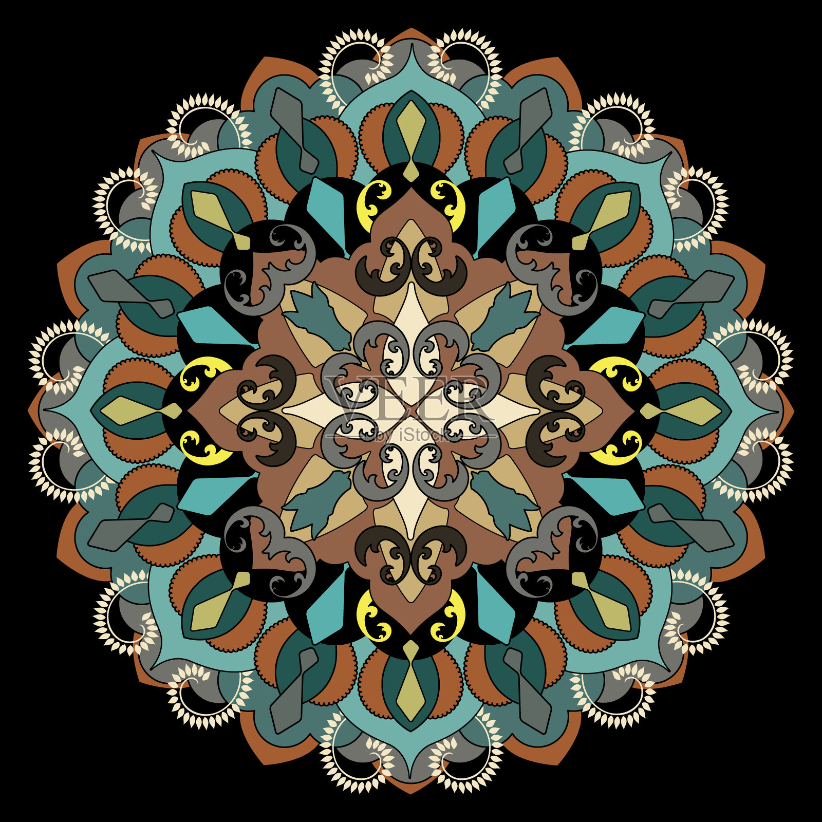 曼荼罗的背景插画图片素材