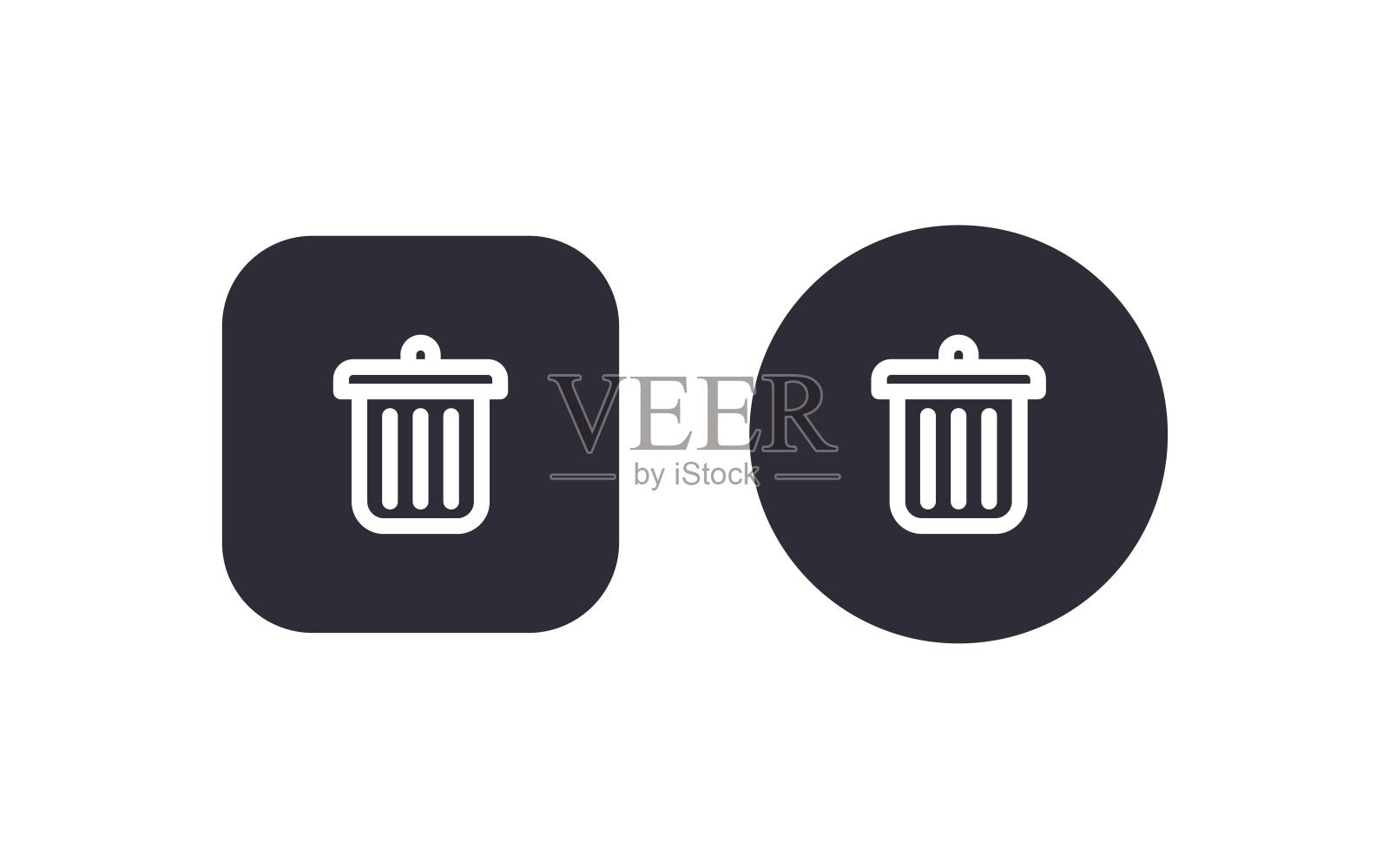 删除图标按钮矢量插图可缩放矢量设计图标素材