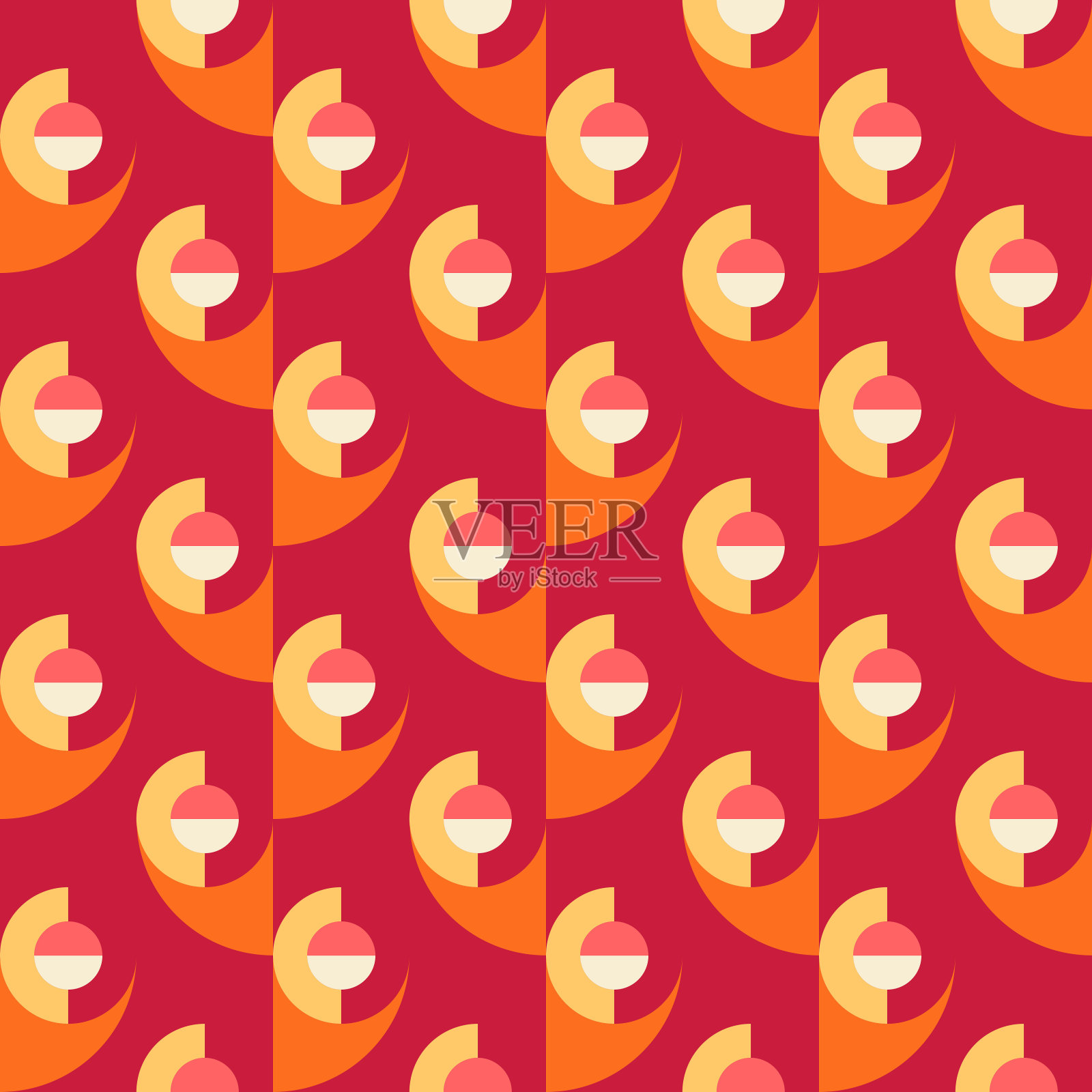 重复的几何形式。抽象矢量无缝模式。插画图片素材