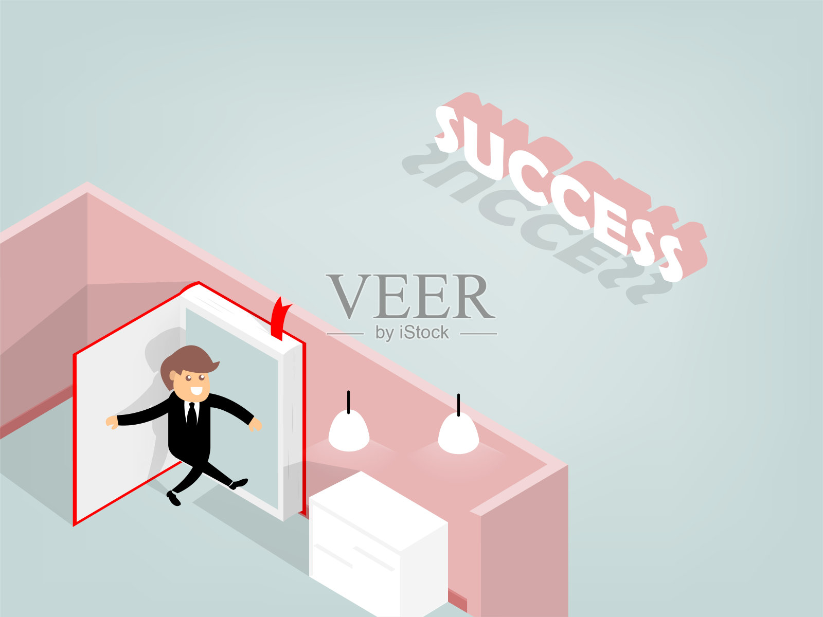 平面设计的人开书走槽成功，平面设计的书美观理念插画图片素材