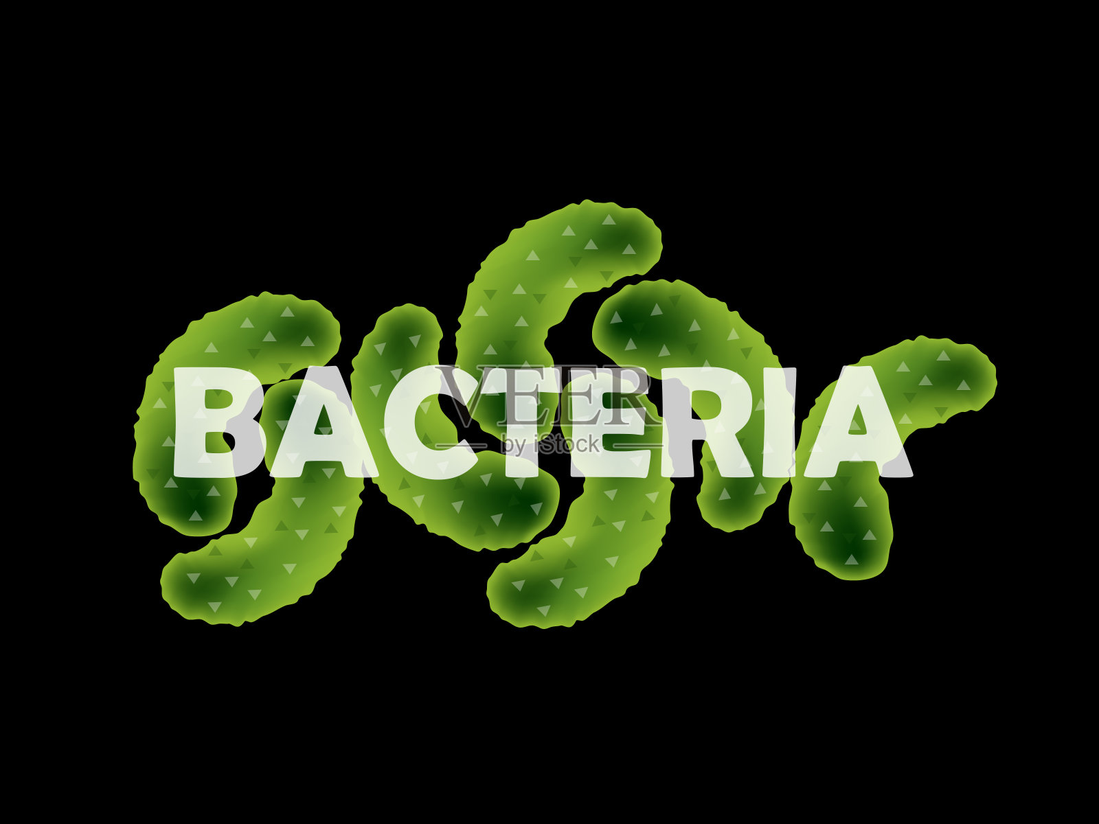 美丽的细菌图形设计与黑色背景插画图片素材