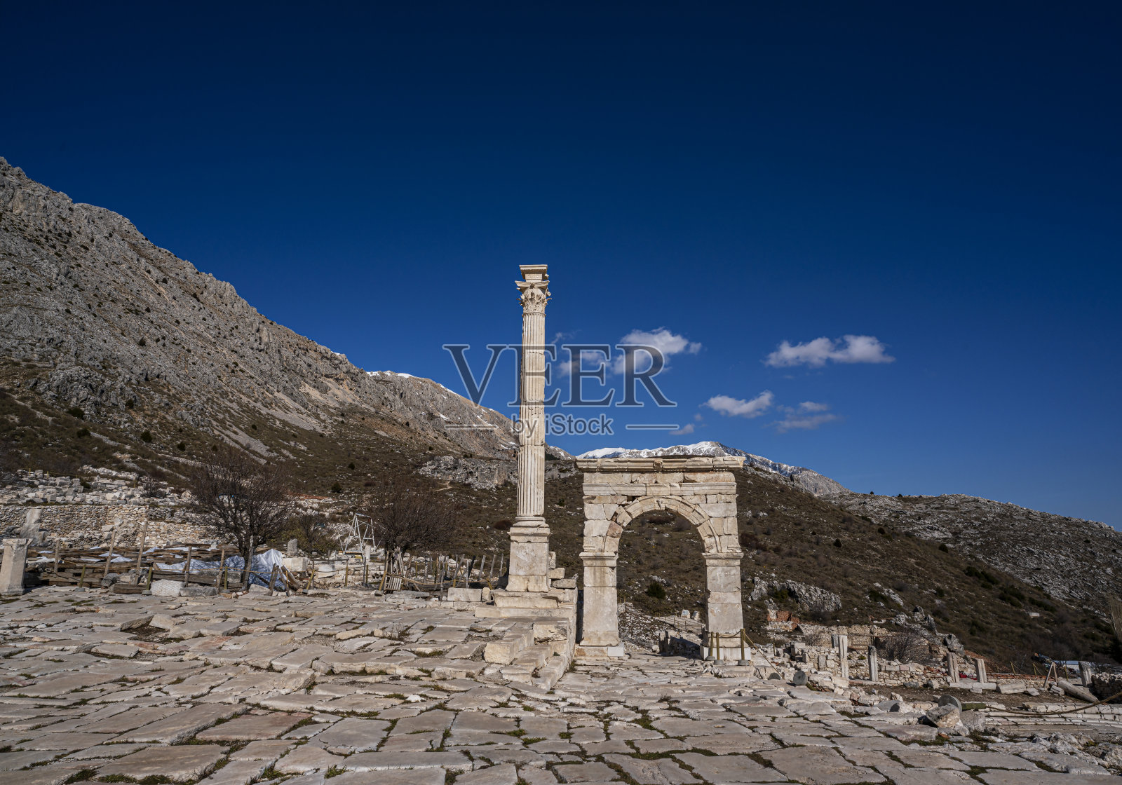 萨加拉索斯考古遗址，哭喊/布尔杜，土耳其照片摄影图片