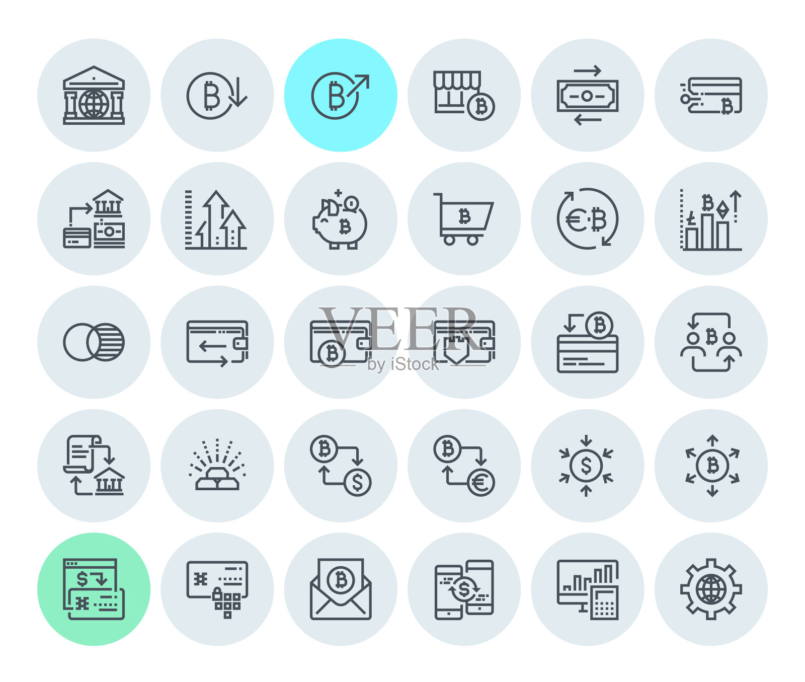 Cryptocurrency图标集合图标素材