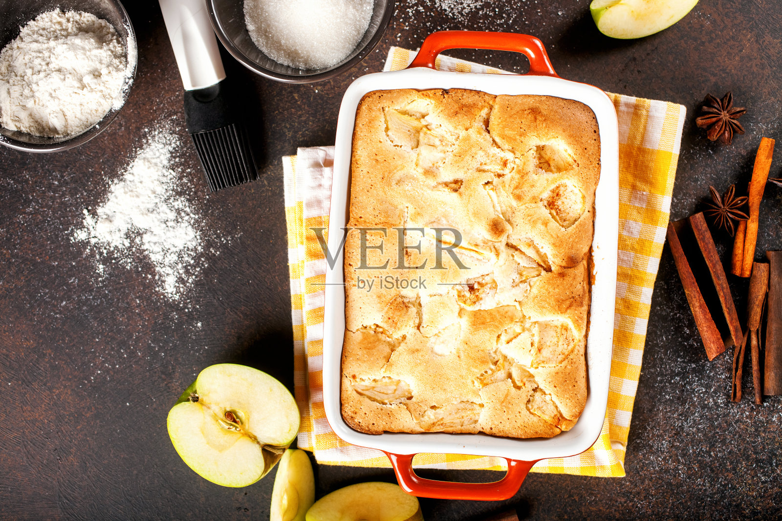苹果派的配料照片摄影图片