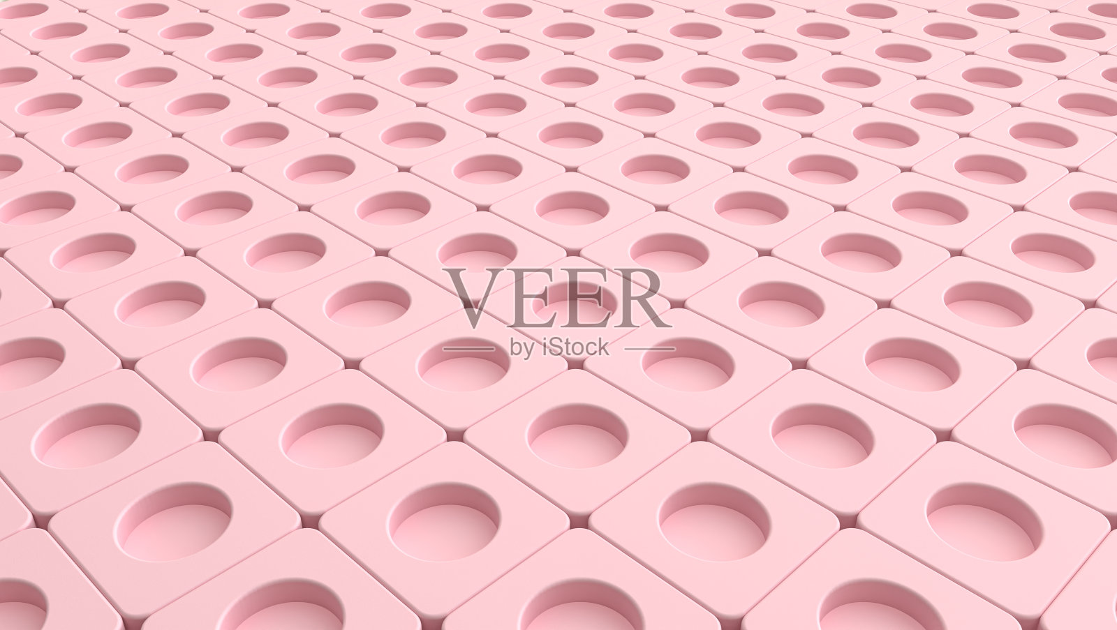 栅格穿孔立方体盒子的背景。抽象背景与堆叠的粉色立方体，3d渲染照片摄影图片