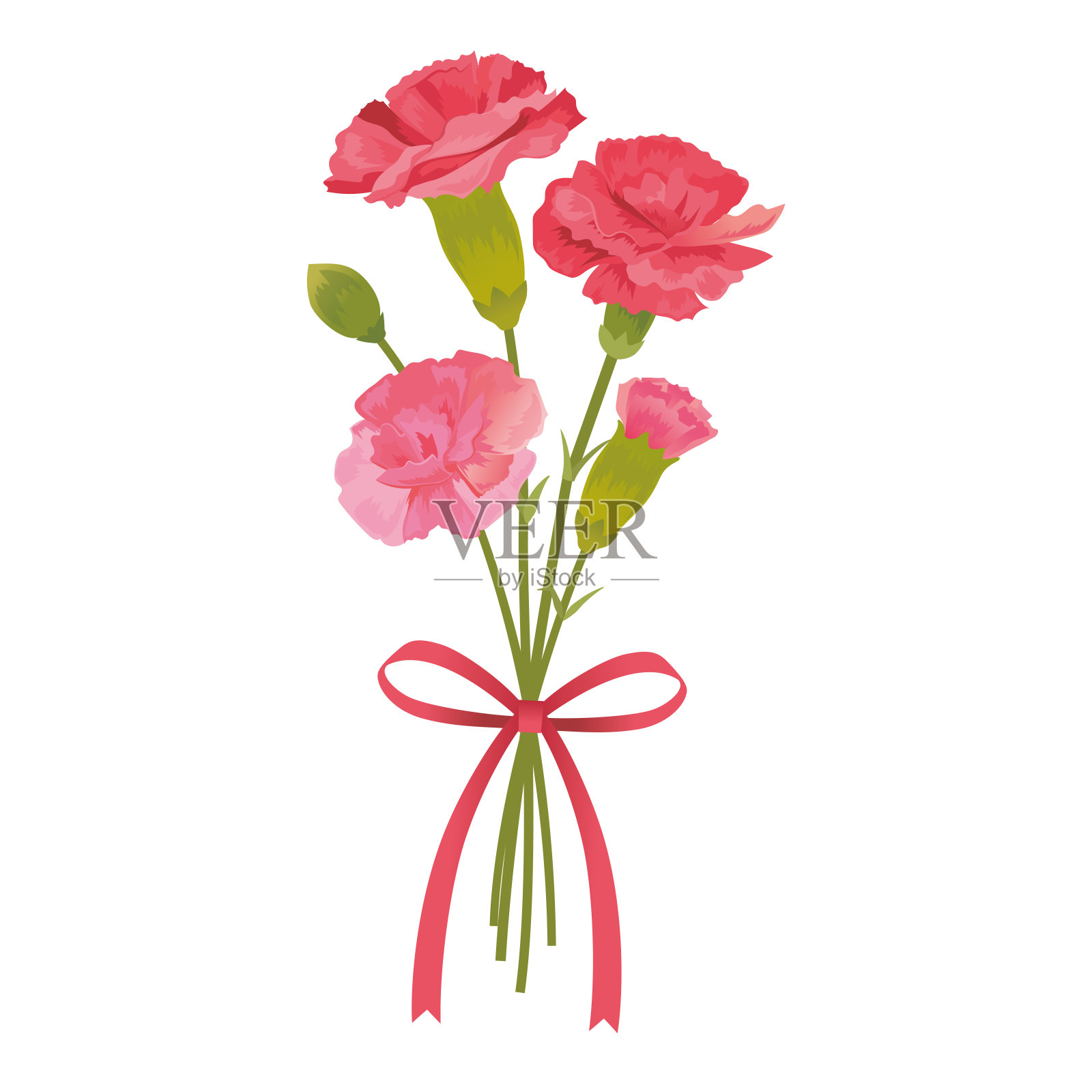 束康乃馨设计元素图片