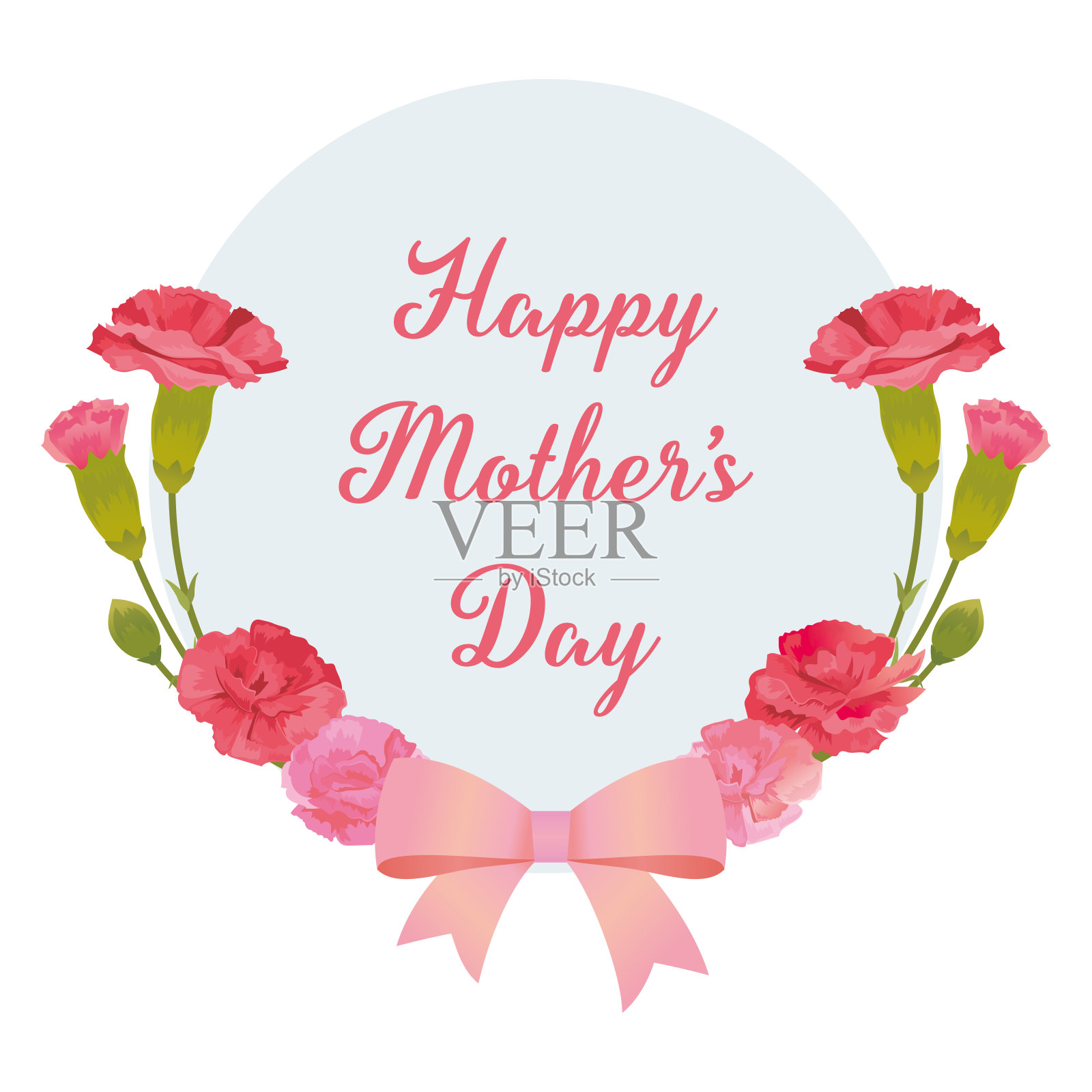 母亲节康乃馨花架插画图片素材