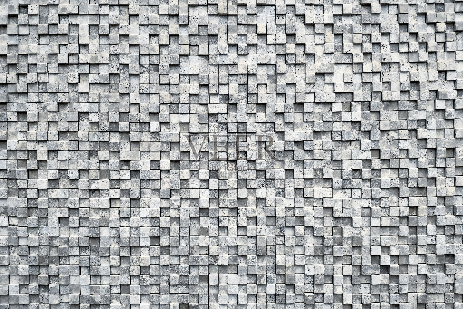 装饰陶瓷锦砖。方形的木头。背景。照片摄影图片