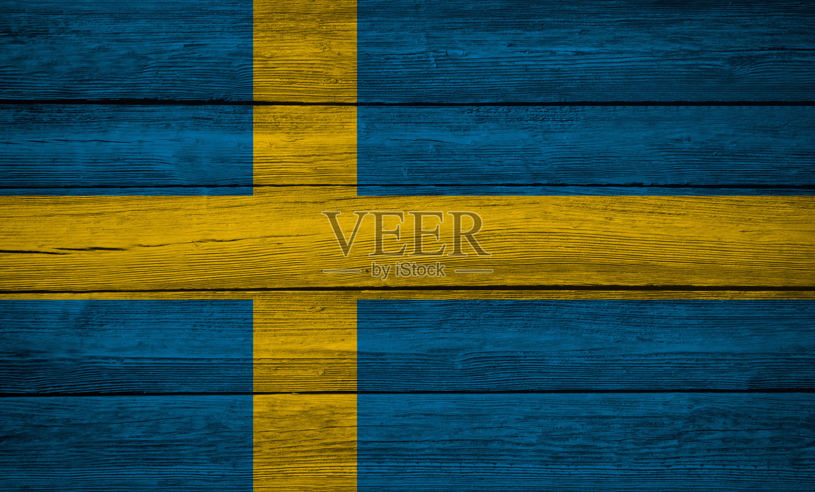 瑞典国旗木板背景照片摄影图片