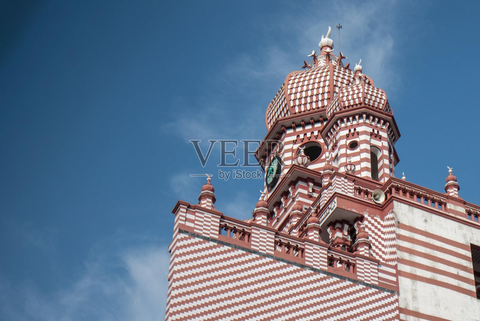 Jami-Ul-Alfar清真寺或红色清真寺是斯里兰卡科伦坡的一座历史清真寺照片摄影图片