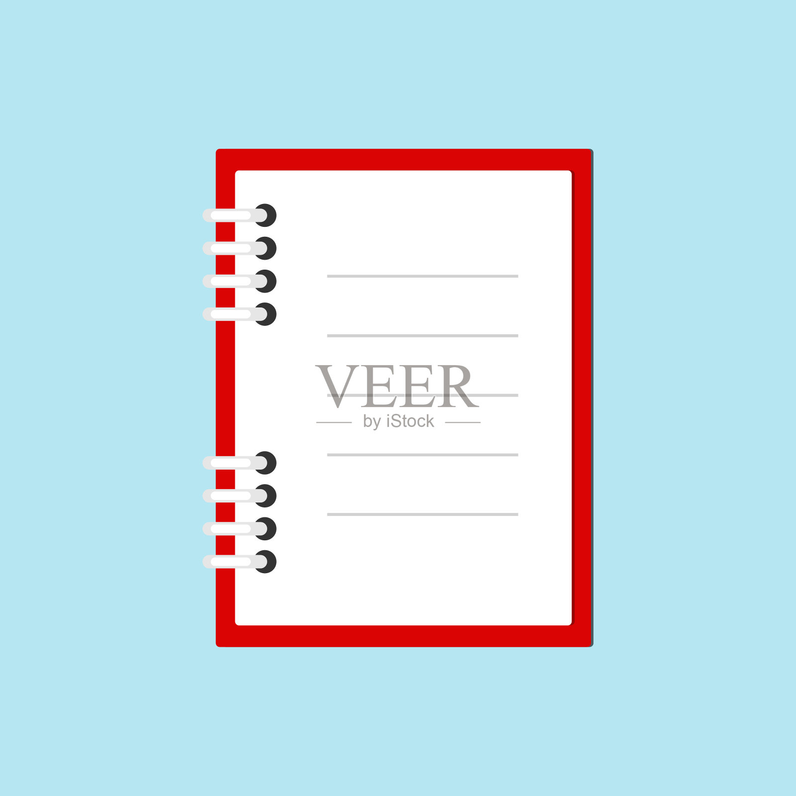 带空白纸的剪贴板，蓝色背景插画图片素材