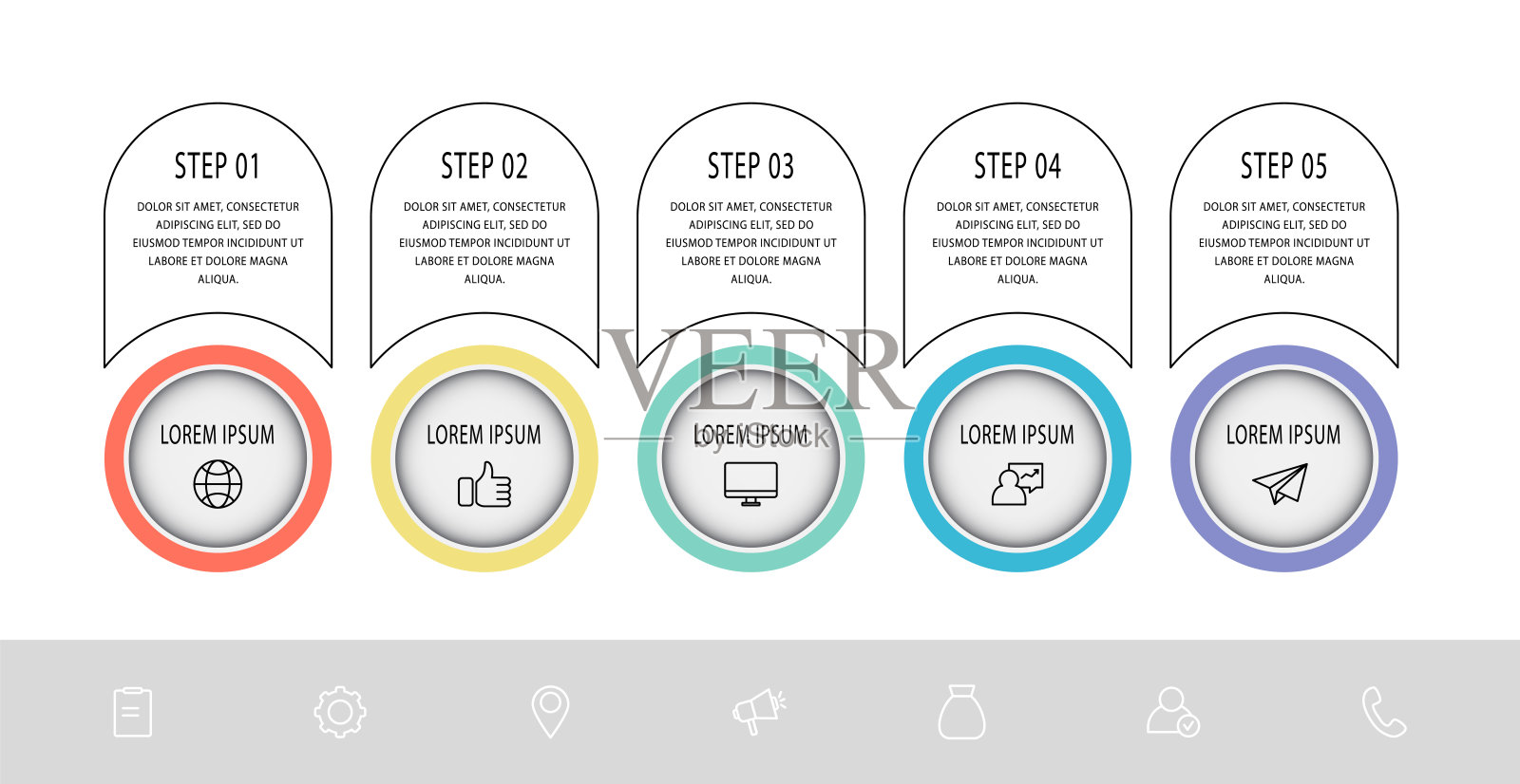 矢量模板圆信息图设计模板素材