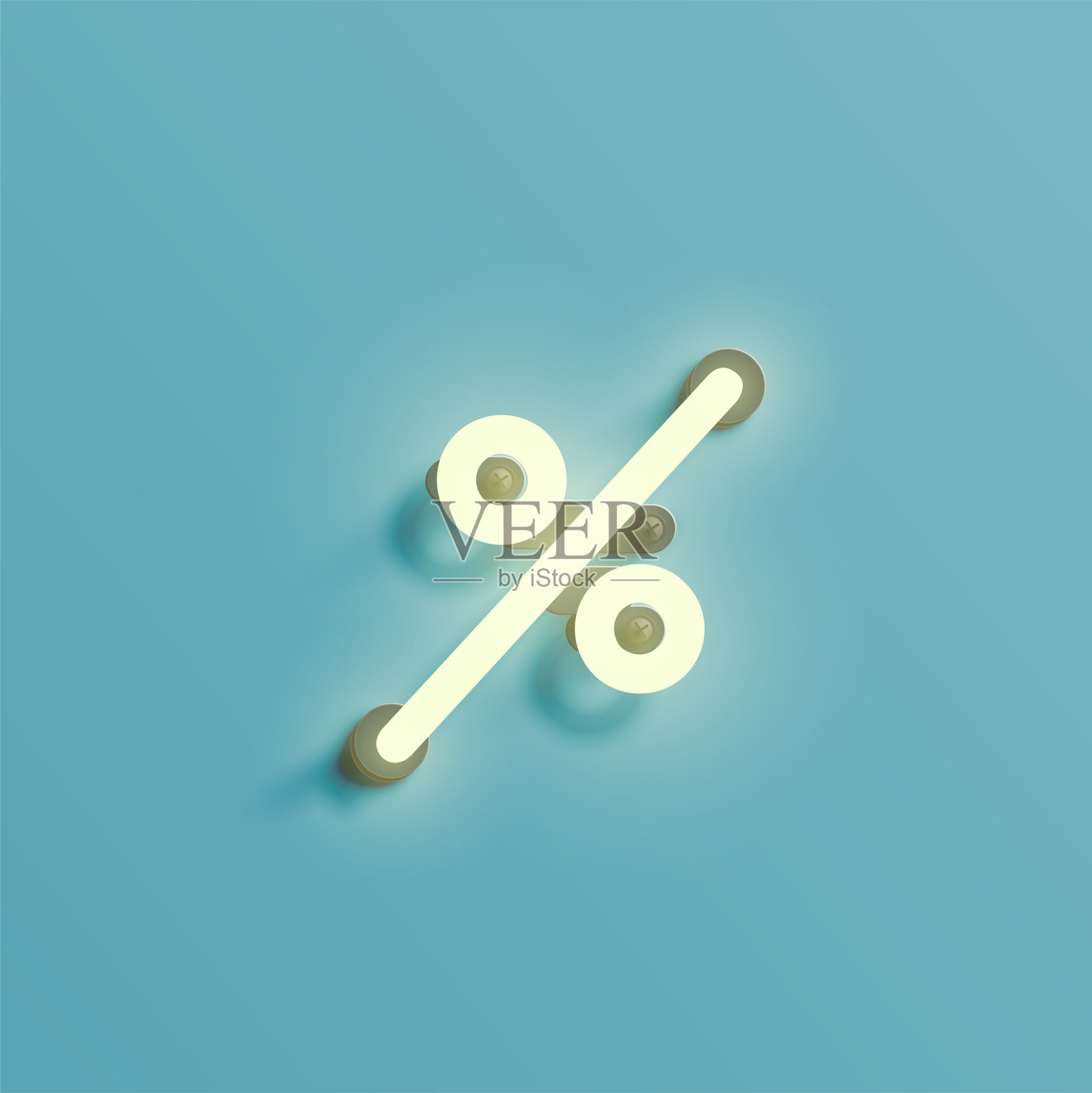 现实霓虹灯字符从字体，矢量插图插画图片素材