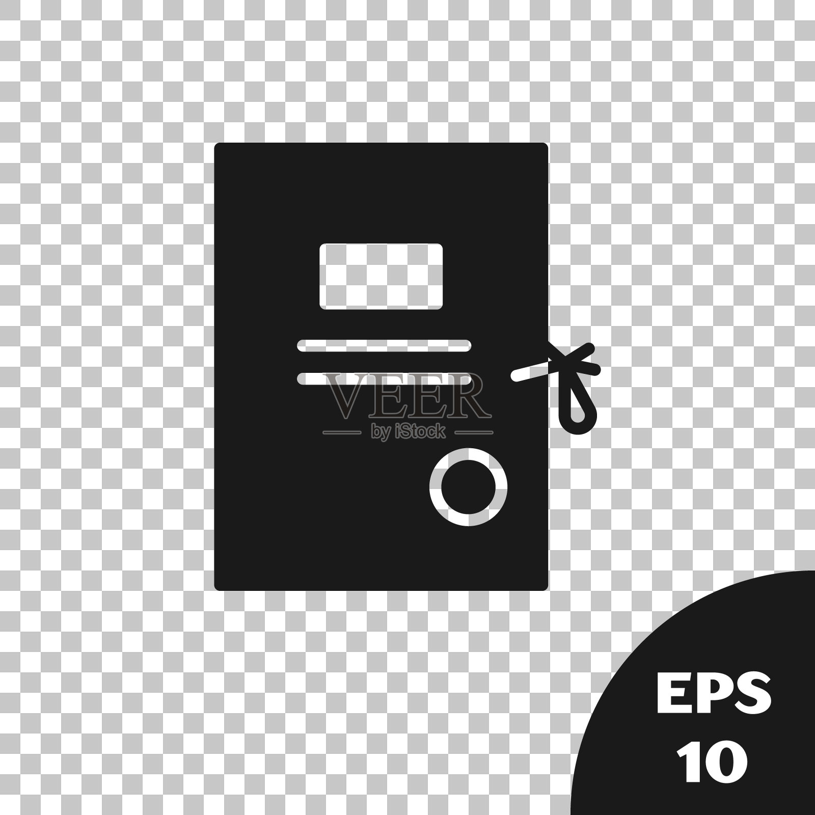 黑色诉讼文件图标孤立在透明的背景。矢量图图标素材