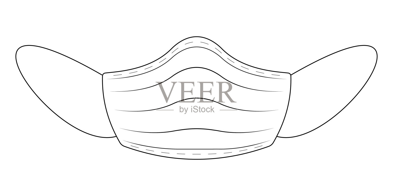 医用口罩流感冠状病毒，媒介防护医用口罩，用于防护空气中的冠状病毒防护设计元素图片