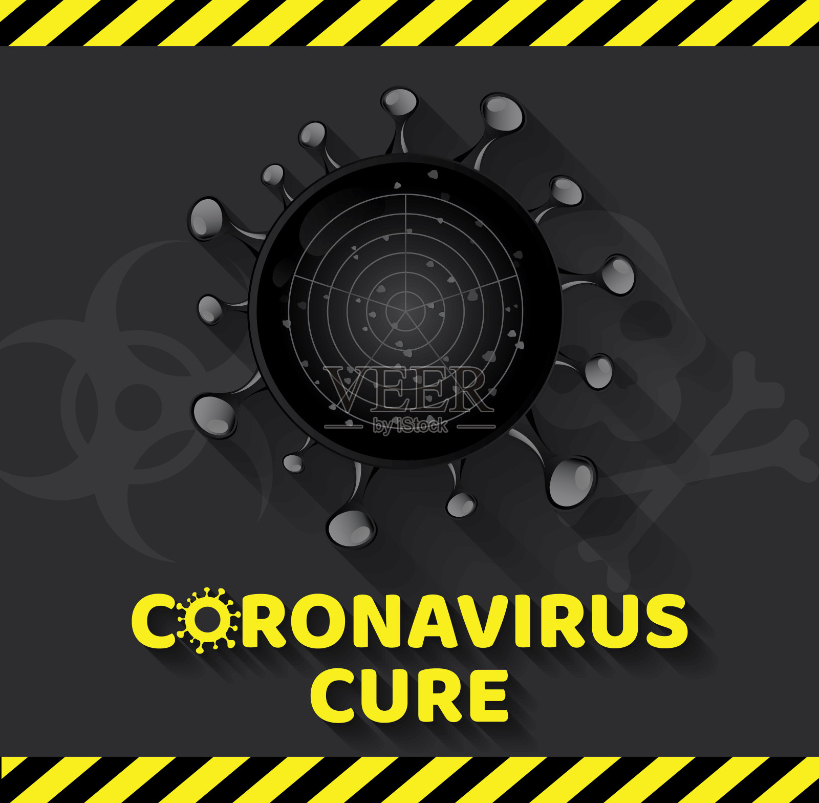 冠状病毒称为非典-冠状病毒载体现实插图。网页横幅或文章图片与样本文本和复制空间。插画图片素材