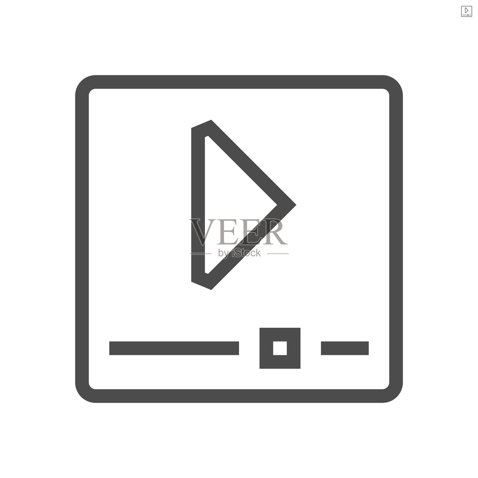 视频文件矢量图标设计，48x48像素完美和可编辑的笔触。图标素材